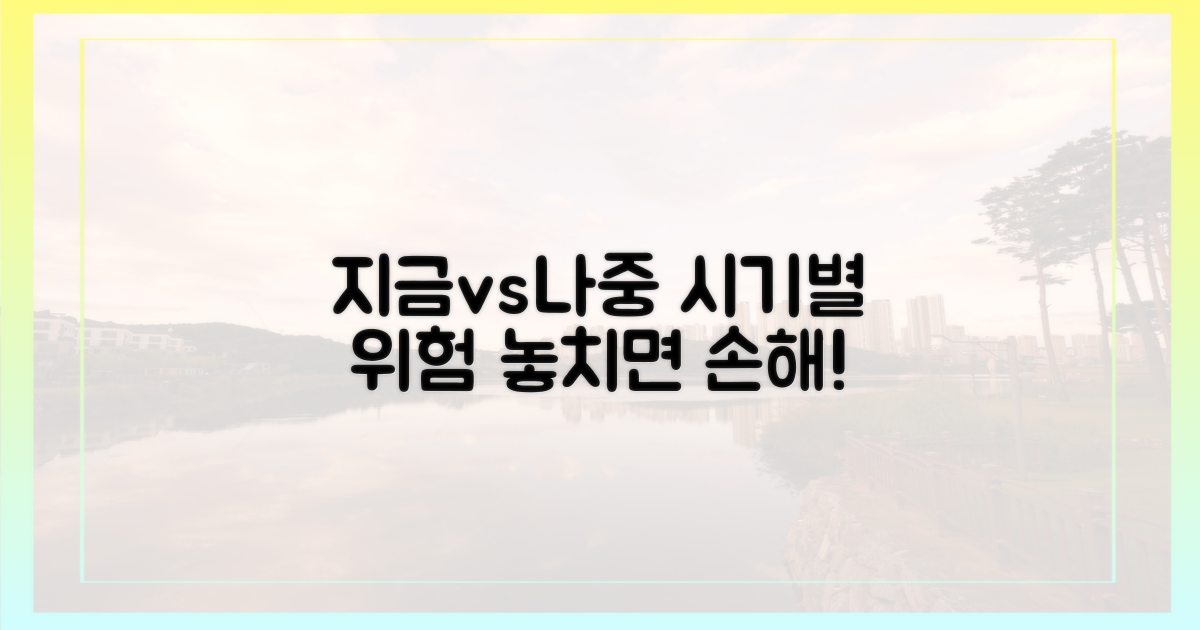 지금 vs 나중, 시기별 위험