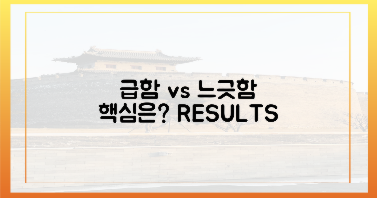 급하게 vs 서두르지 않고