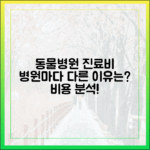 동물병원 진료비, 왜 병원마다 다를까? 비용 구조 완벽 분석