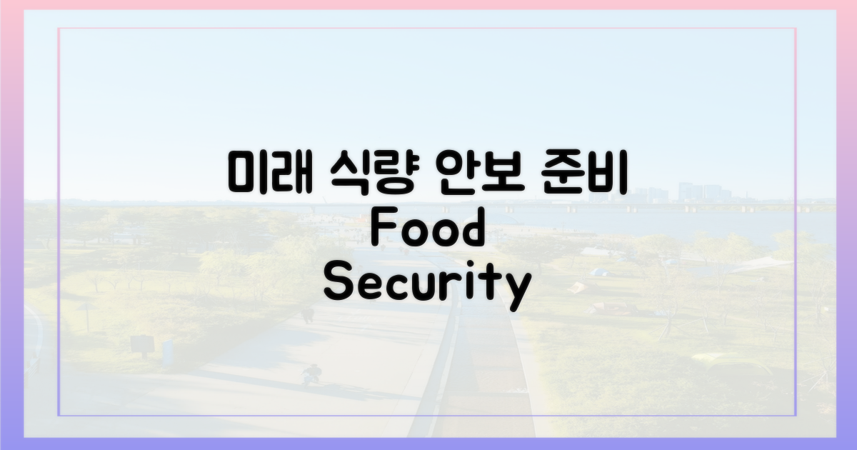 미래 식량 안보 대비