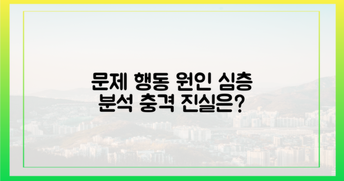 문제 행동 원인 심층 분석