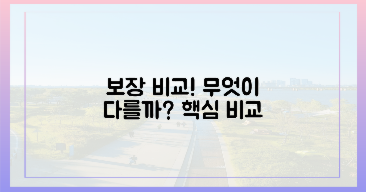 보장 내용은 얼마나 다를까?