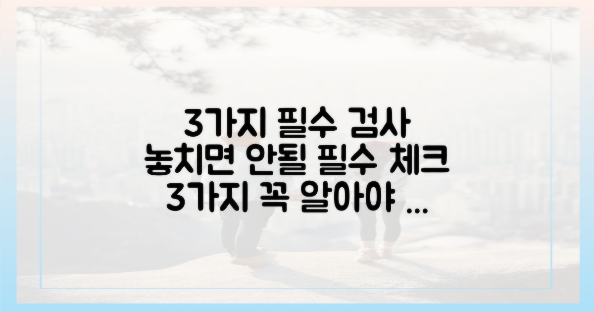 3가지 필수 검사 항목