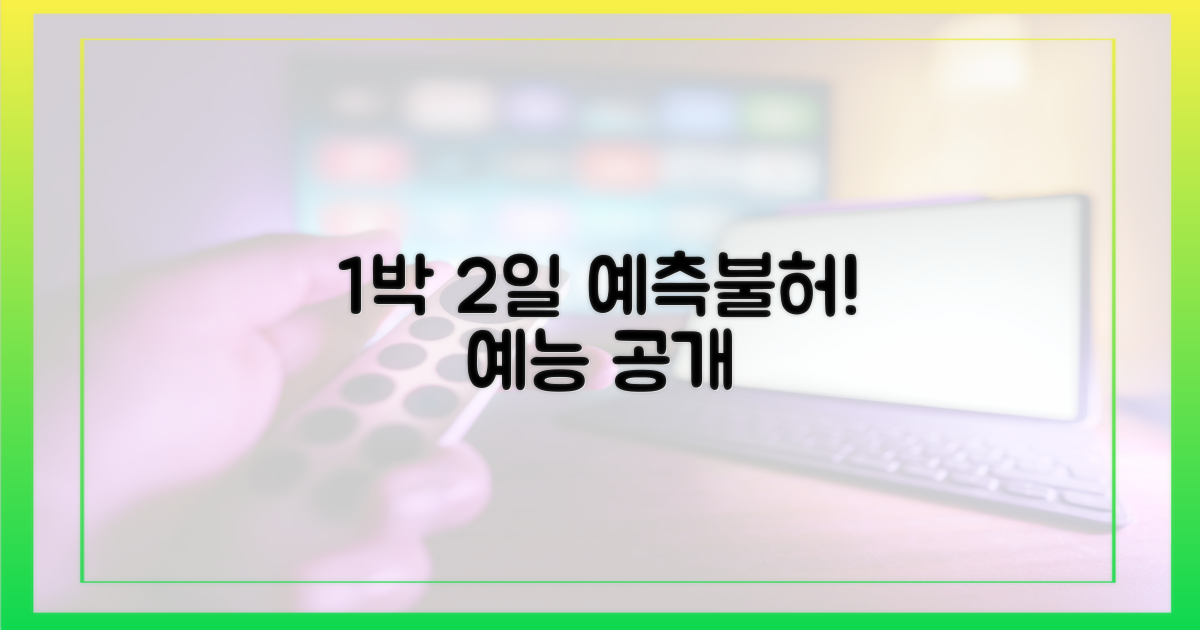 1박2일, 예측불허 예능 공개