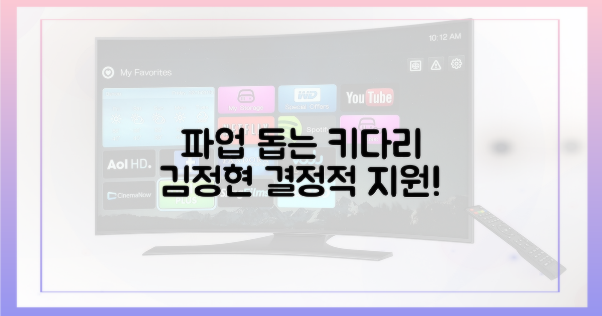파업 돕는 '키다리' 김정현