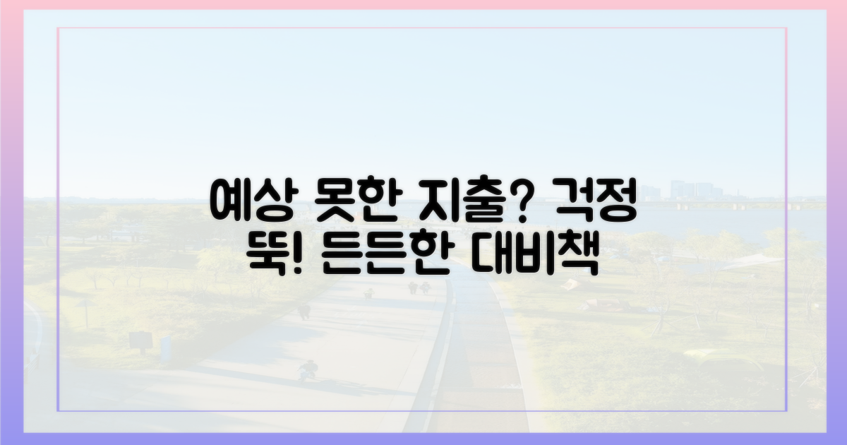 예상치 못한 지출, 든든한 대비책