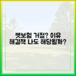 펫보험 가입 거절, 나도 해당될까? 주요 거절 사유와 해결책