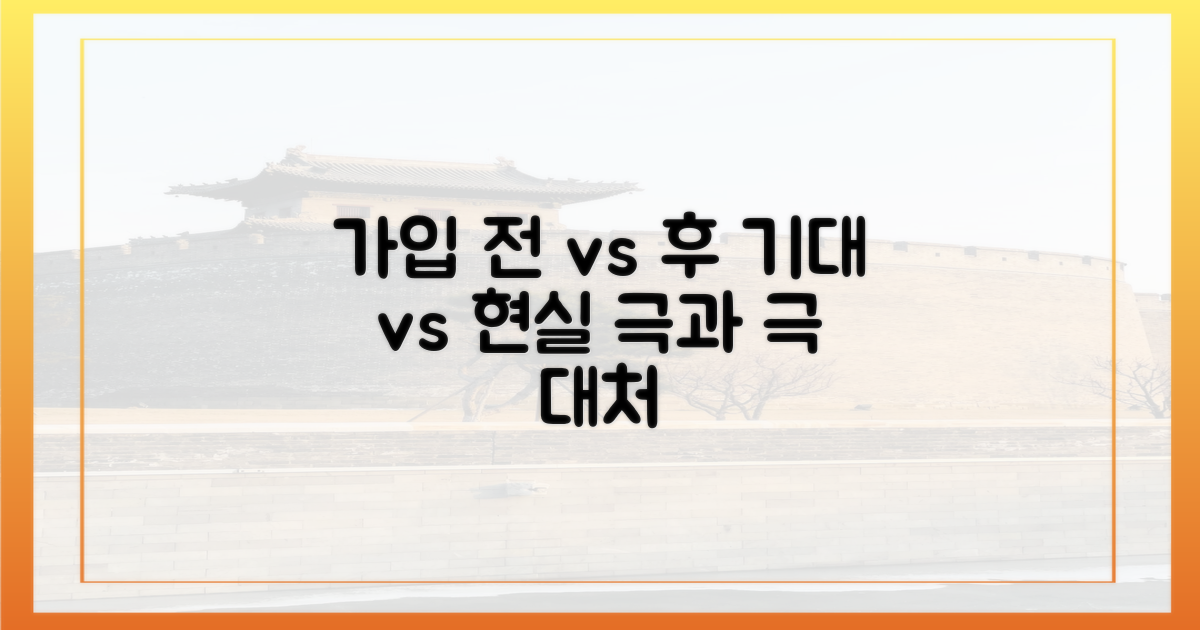 가입 전 vs 가입 후 대처