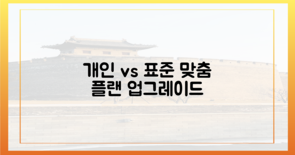 개인 맞춤 vs 표준 플랜