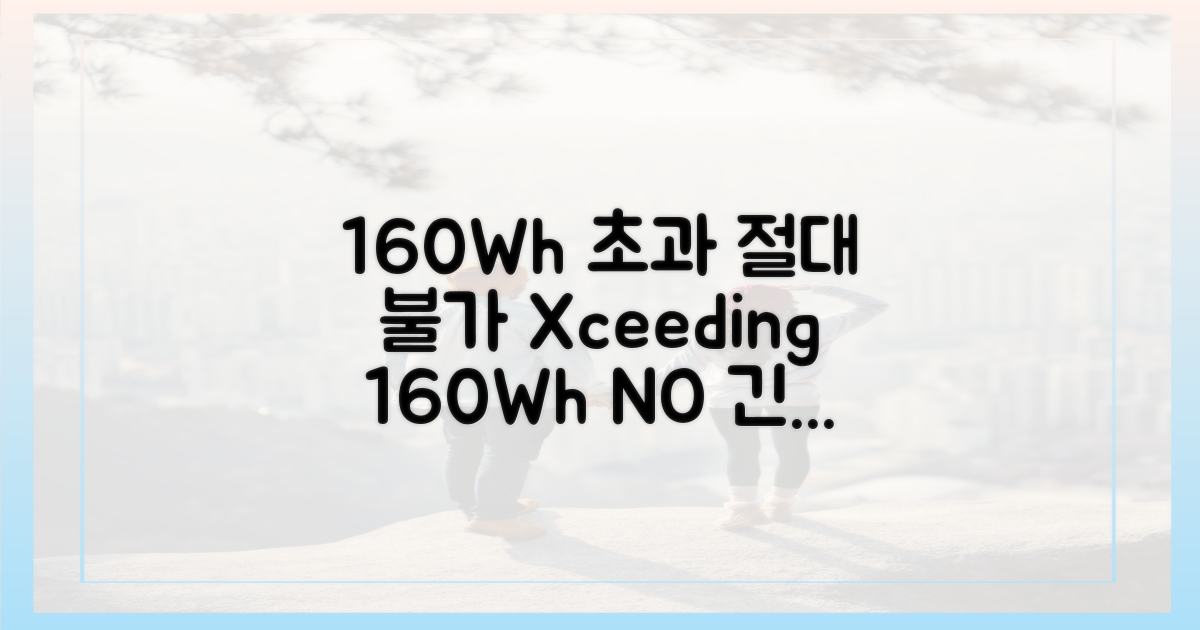 160Wh 초과 절대 불가