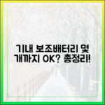보조배터리 기내 반입 개수 제한, 정확히 몇 개까지 가능할까?