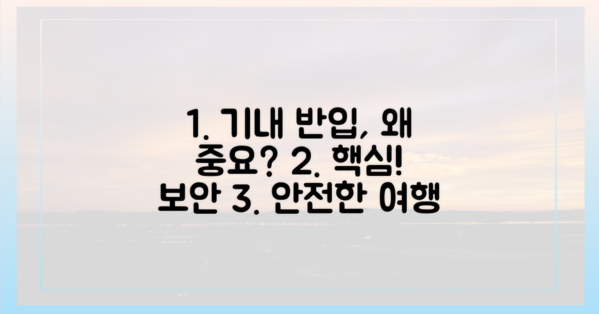 안전한 기내 반입, 왜 중요할까요?