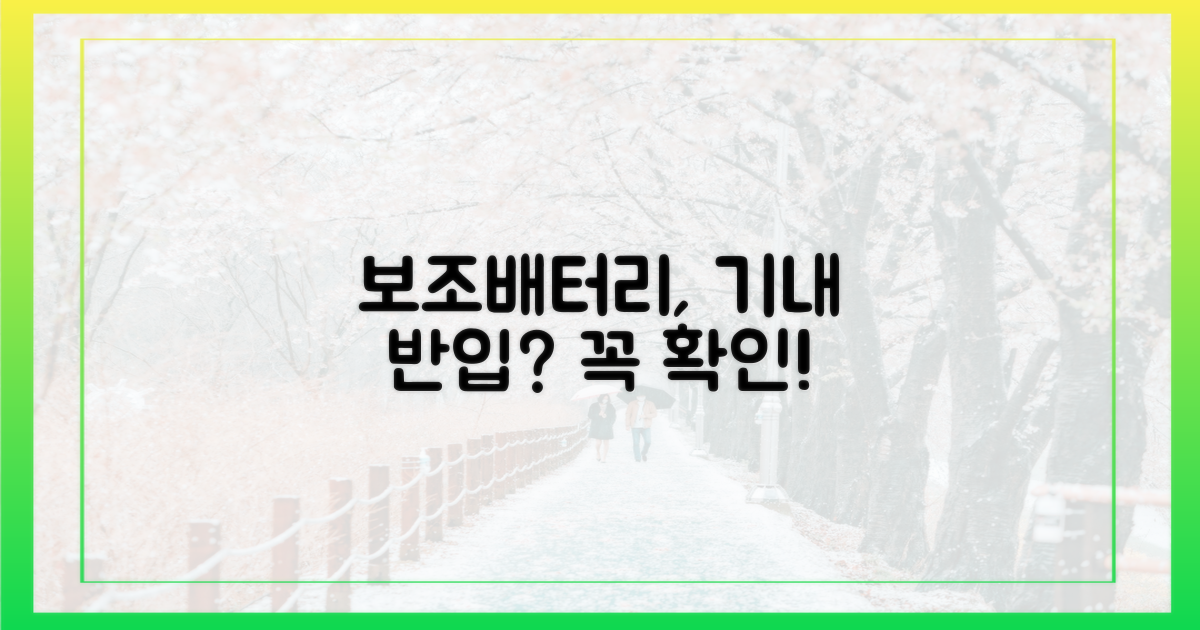 보조배터리, 기내 반입 가능한가요?