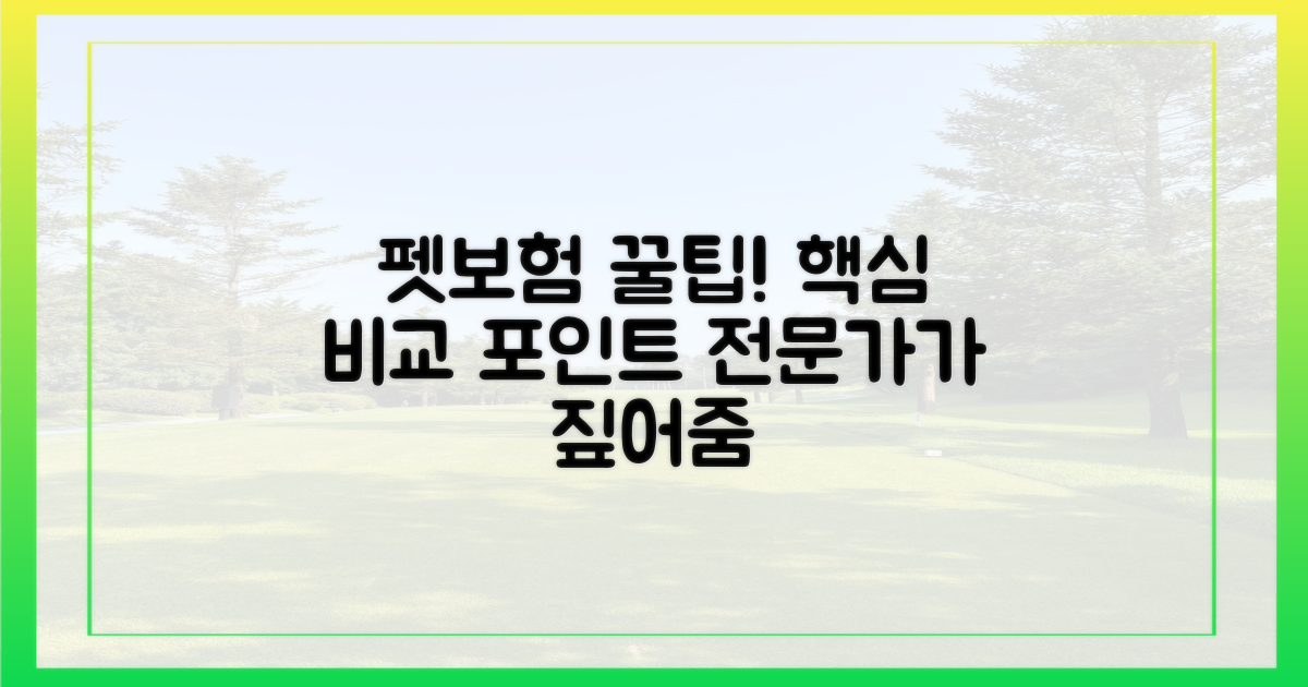 전문가가 알려주는 펫보험 핵심 비교 포인트는?