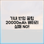 여행 유튜버가 공개하는 20000mAh 보조배터리 기내 반입 실패하지 않는 노하우