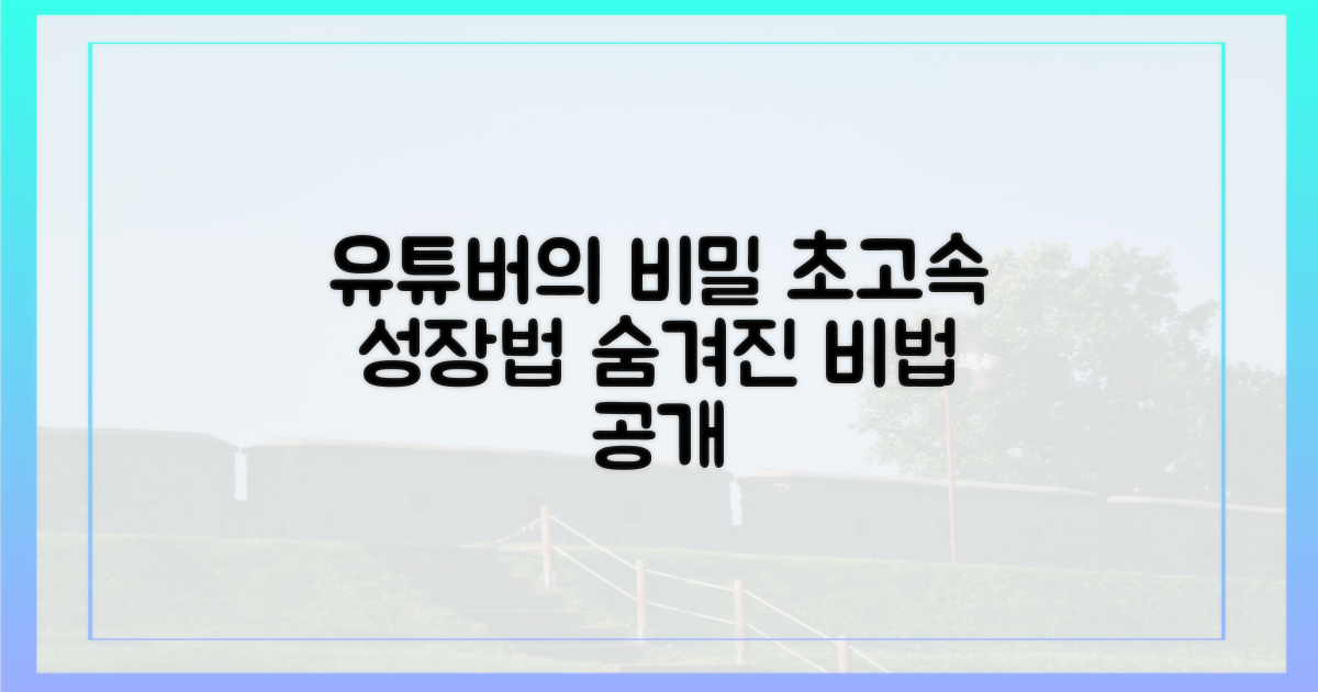유튜버의 숨겨진 비법