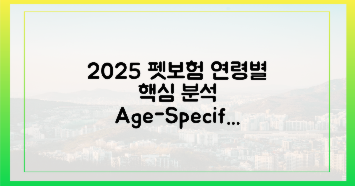 2025년, 연령별 펫보험 가입, 무엇이 다를까요?
