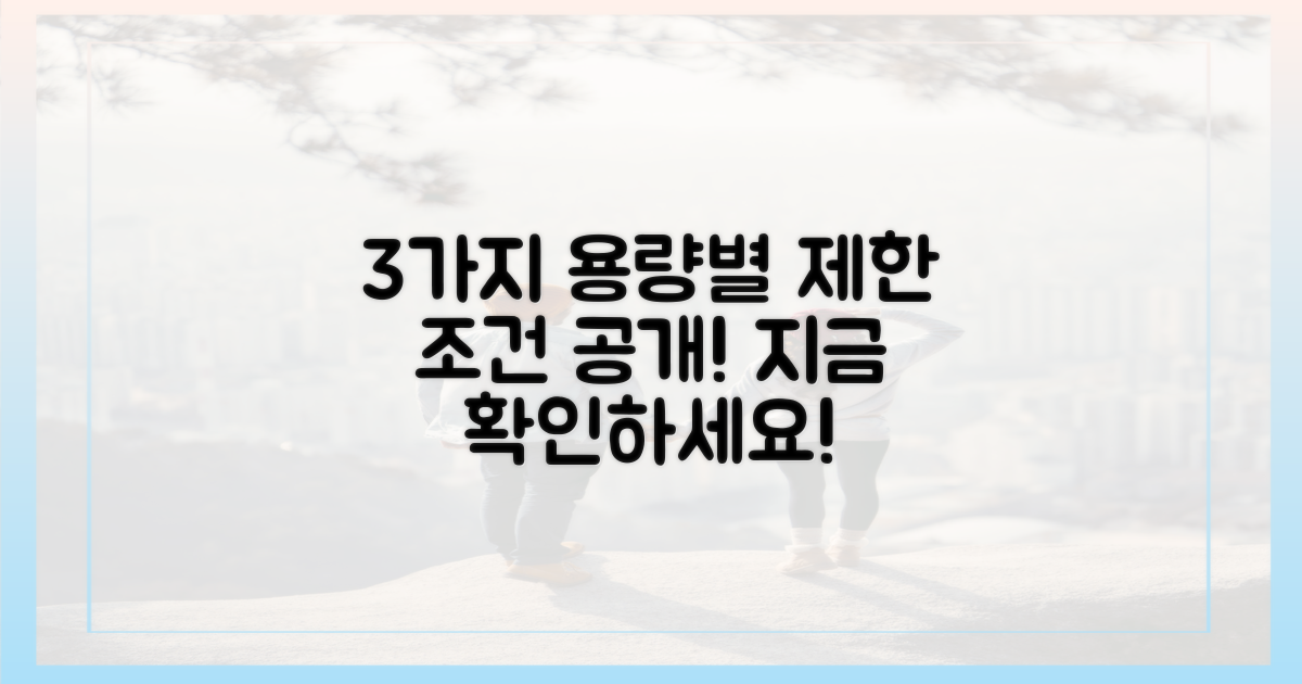 3가지 용량별 제한