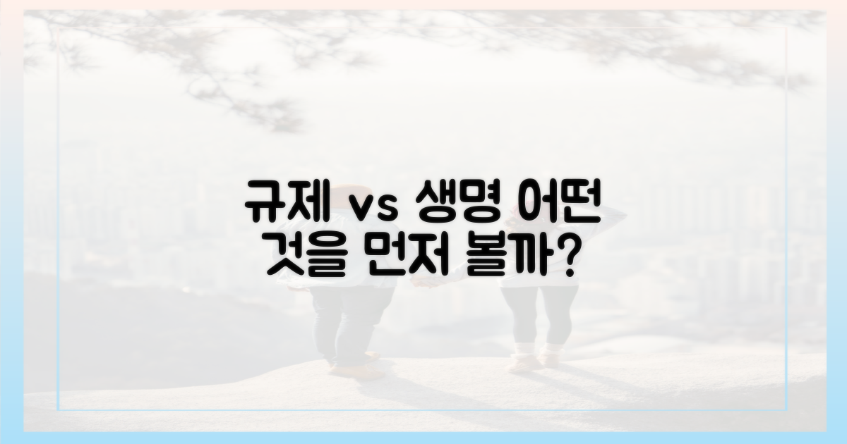 단순 규제 vs 생명 안전