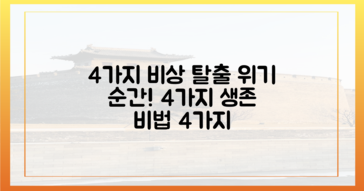 4가지 비상 대처법