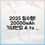 2025년 여행자 필독! 20000mAh 보조배터리 기내 반입 A to Z