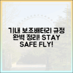 '기내 반입 가능' 스티커? 보조배터리 규정의 모든 것