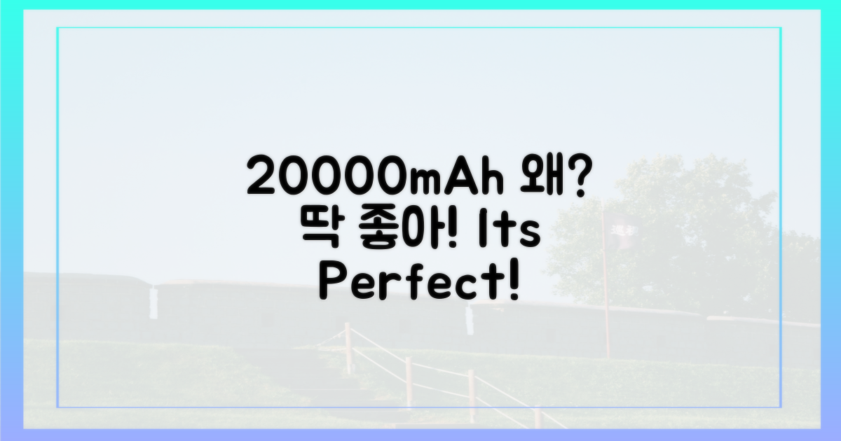 왜 20000mAh가 딱 좋을까?