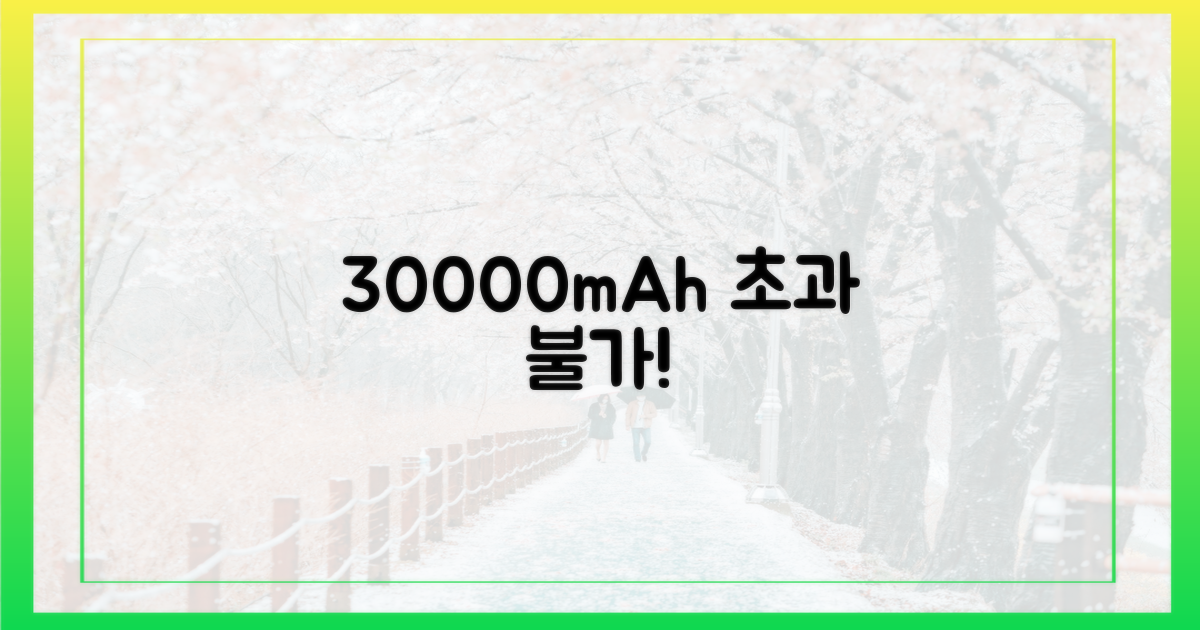 3만mAh 초과 불가