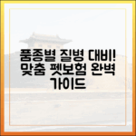 강아지 품종별 취약 질환 완벽 대비, 맞춤 펫보험 선택 가이드