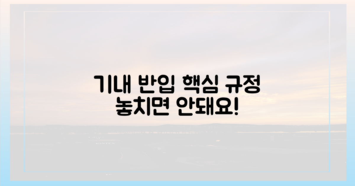 기내 반입 규정 확인!