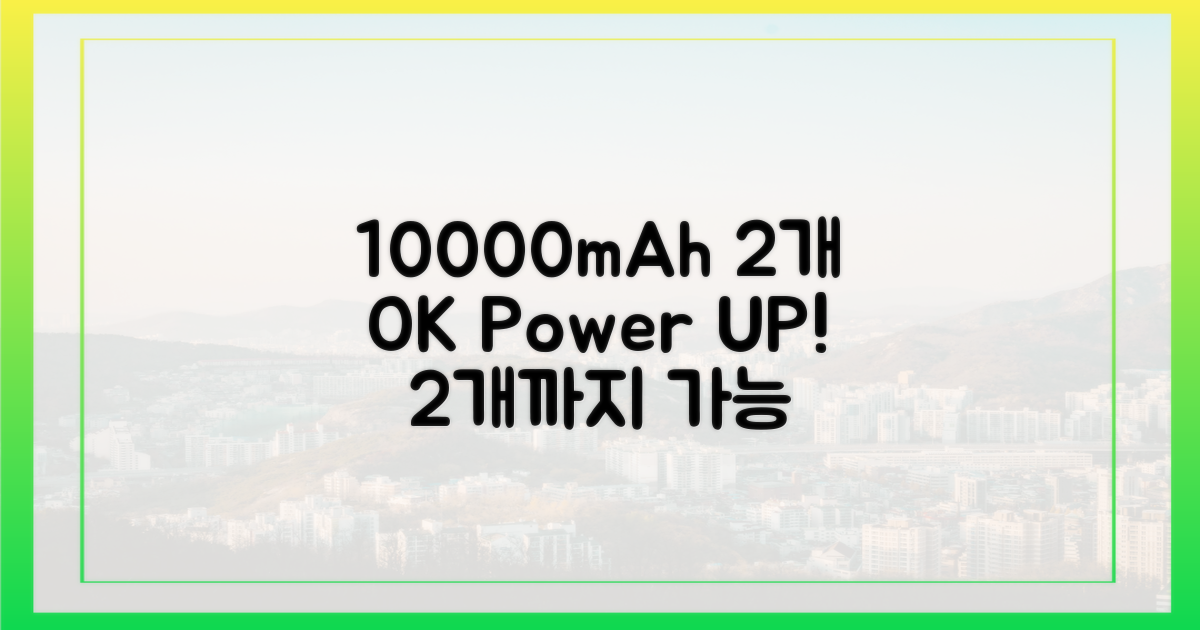 10000mAh, 2개까지 가능
