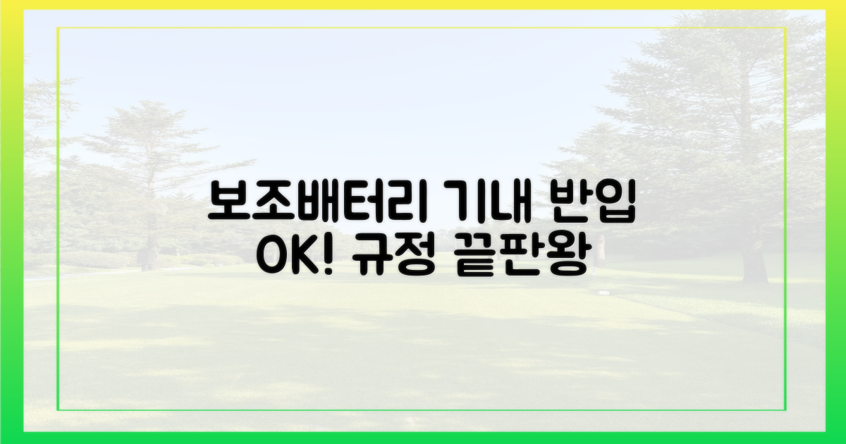 보조배터리, 기내 반입 규정 총정리