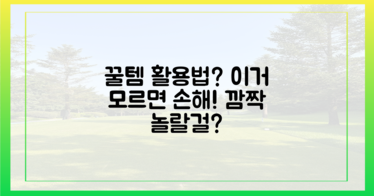 의외의 꿀템, 활용법은?