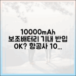 10000mAh 보조배터리, 해외 항공사 기내 반입 규정 전격 비교 분석