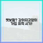 어린 강아지, 고양이 펫보험, 언제 가입하는 것이 가장 유리할까?