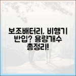 내 보조배터리, 비행기 탈 수 있을까? Wh 용량 계산법부터 반입 개수까지 총정리