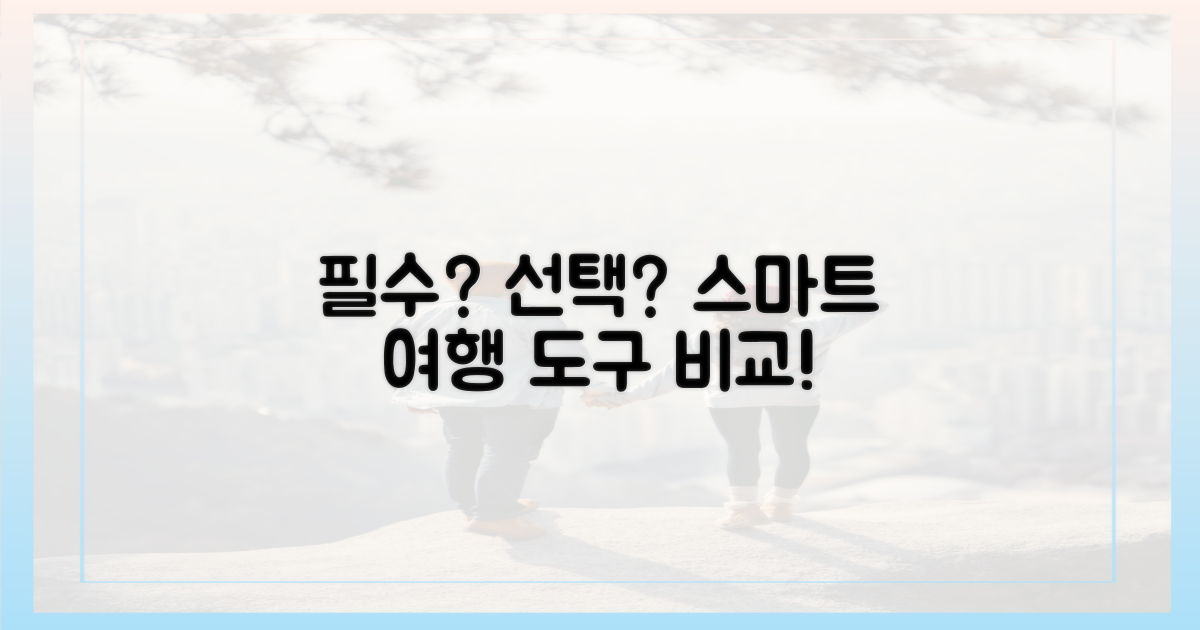 필수 vs 선택: 스마트 여행 도구