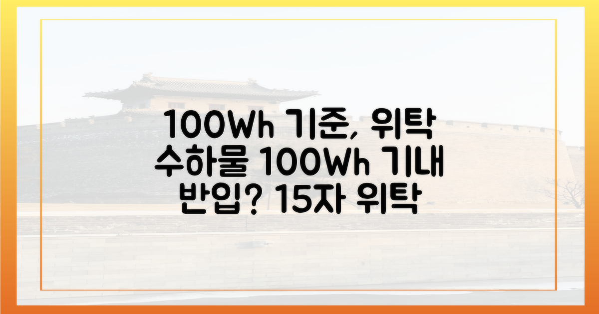 100Wh 기준, 위탁 수하물