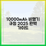 10000mAh 보조배터리, 2025년 비행기 반입 규정 완벽 가이드