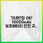 안전한 여행의 시작, 10000mAh 보조배터리 기내 반입 규정 제대로 알기