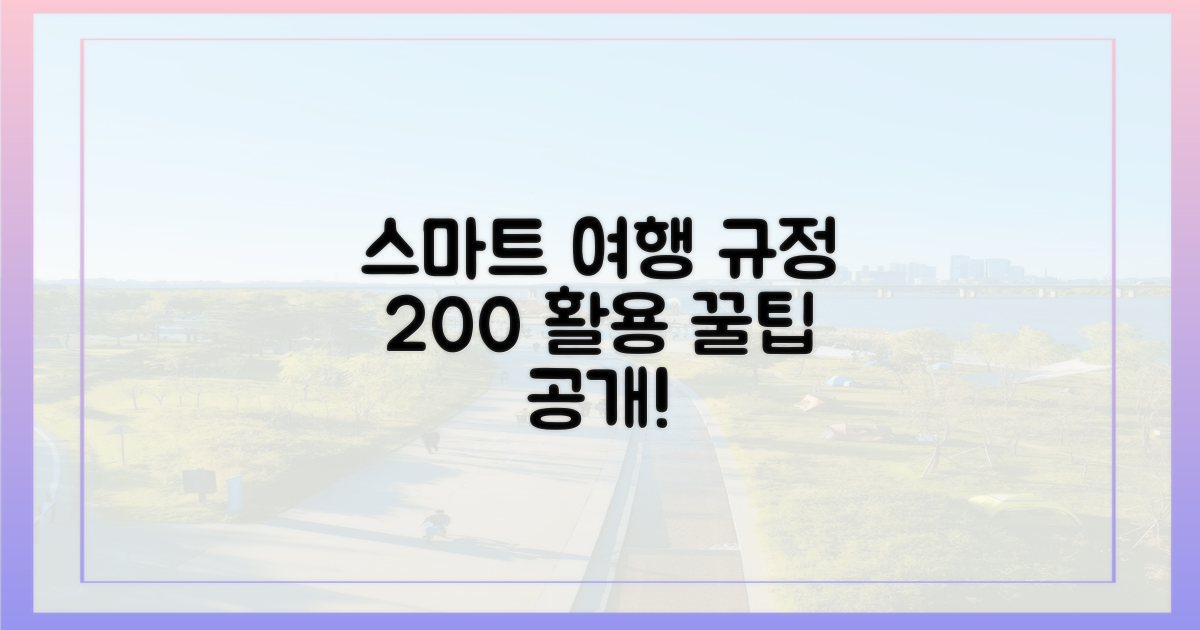 스마트한 여행, 규정 활용법