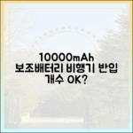 10000mAh 보조배터리, 2개 이상 비행기에 가져가도 될까? 개수 제한 총정리
