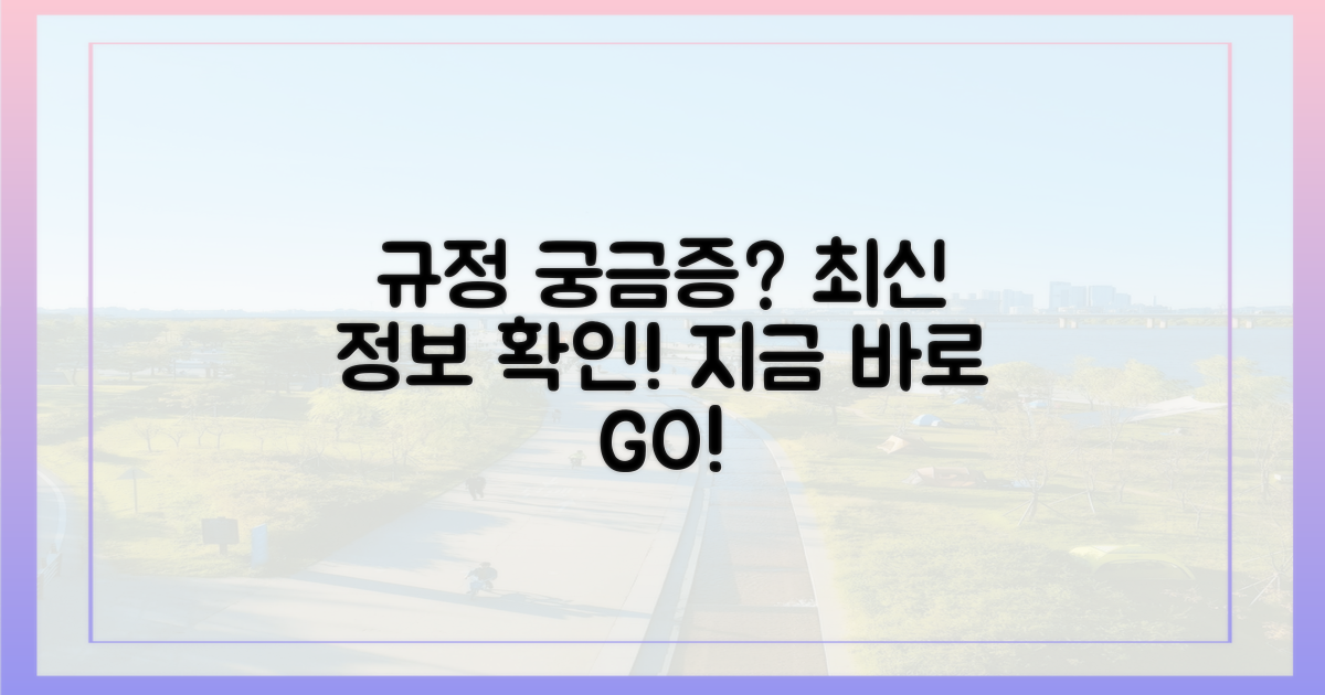 궁금증 해결! 최신 규정은?