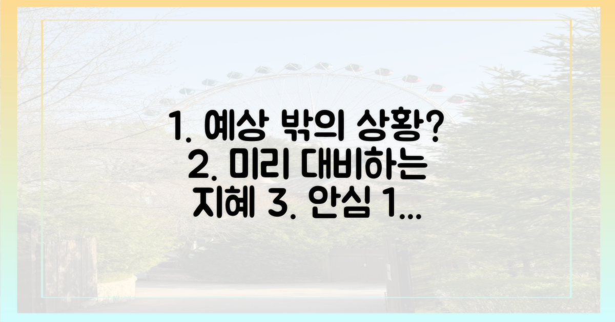 혹시 모를 상황, 어떻게 대비할까?
