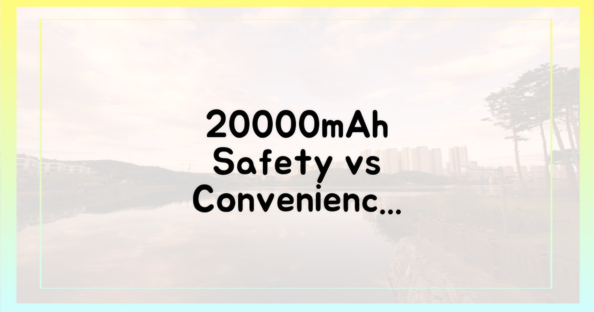 20000mAh: 안전 vs 편리