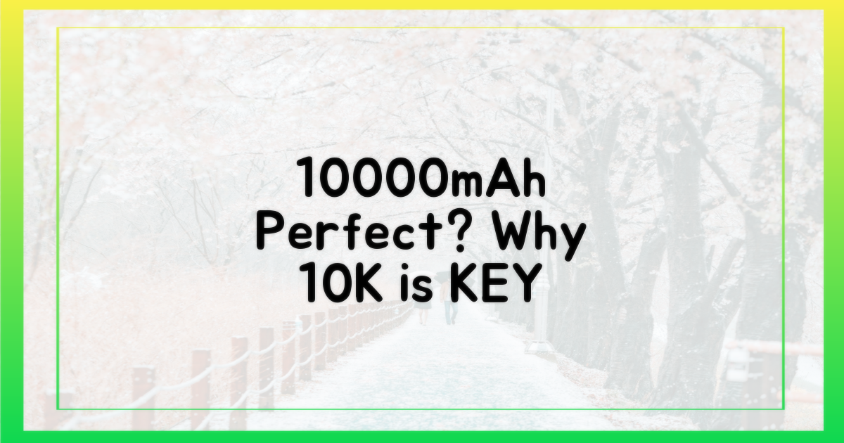 왜 10000mAh가 딱 맞을까?