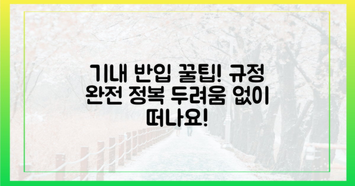 기내 반입 규정 완벽 숙지!