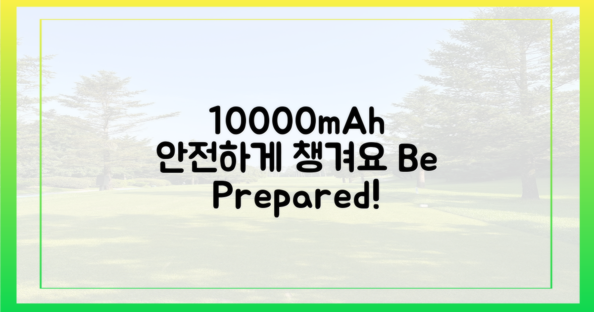 10000mAh, 안전하게 챙기세요.
