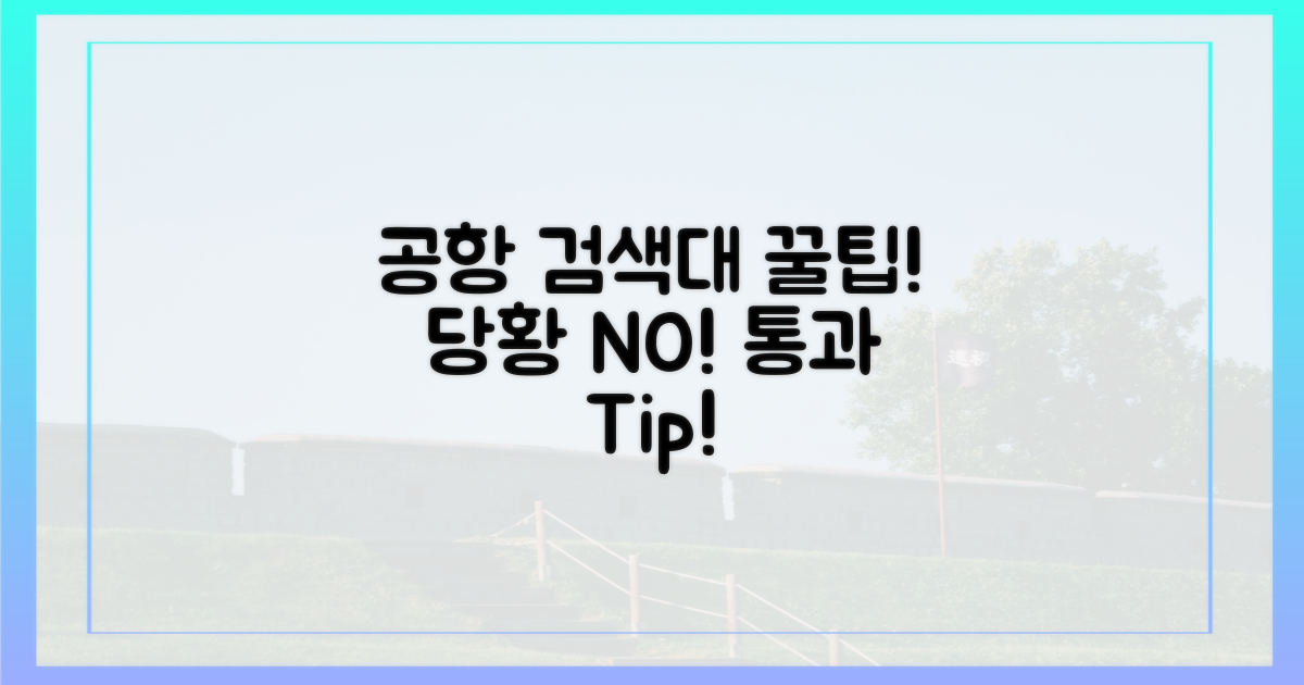 공항 검색대, 당황하지 마세요.