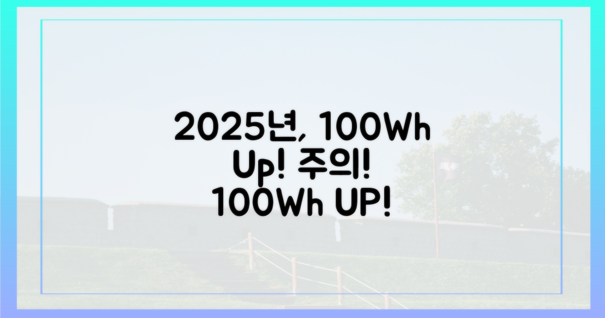 2025년, 100Wh 초과 시 주의